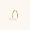 Whisper Open Hoop Earrings in 14k Gold sold by Maison Miru