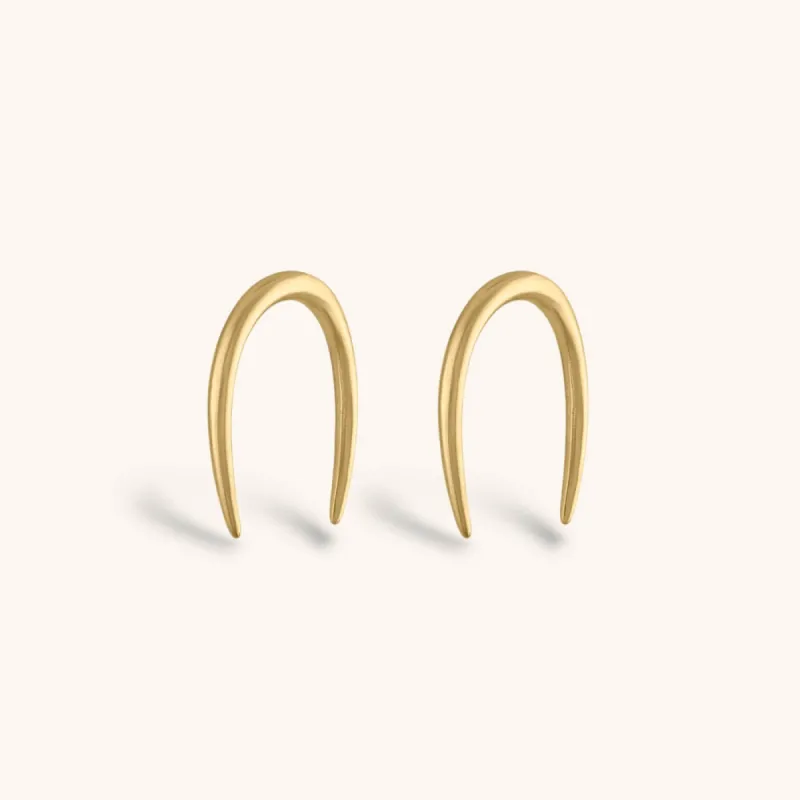 Whisper Open Hoop Earrings in 14k Gold sold by Maison Miru