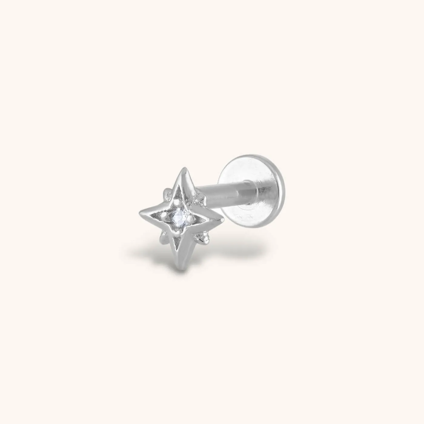 North Star Threaded Flat Back Earring sold by Maison Miru product image thumbnail 5