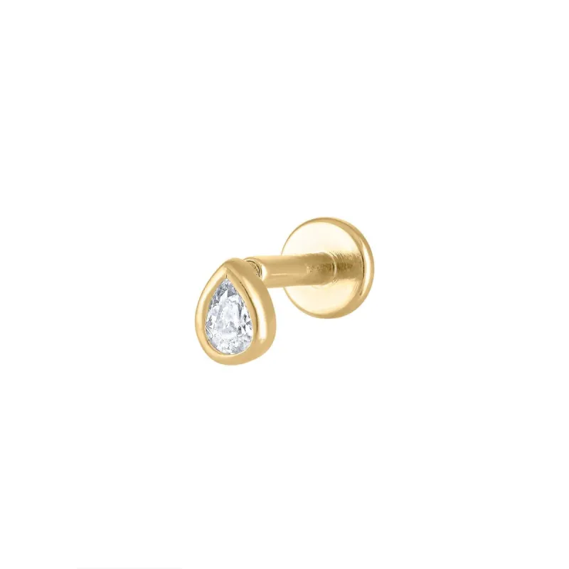 Sample Item: Tiny Dewdrop Threaded Flat Back Earring sold by Maison Miru