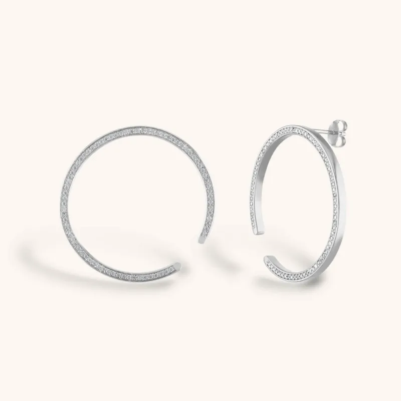 Celestial Illusion Hoops in Sterling Silver sold by Maison Miru