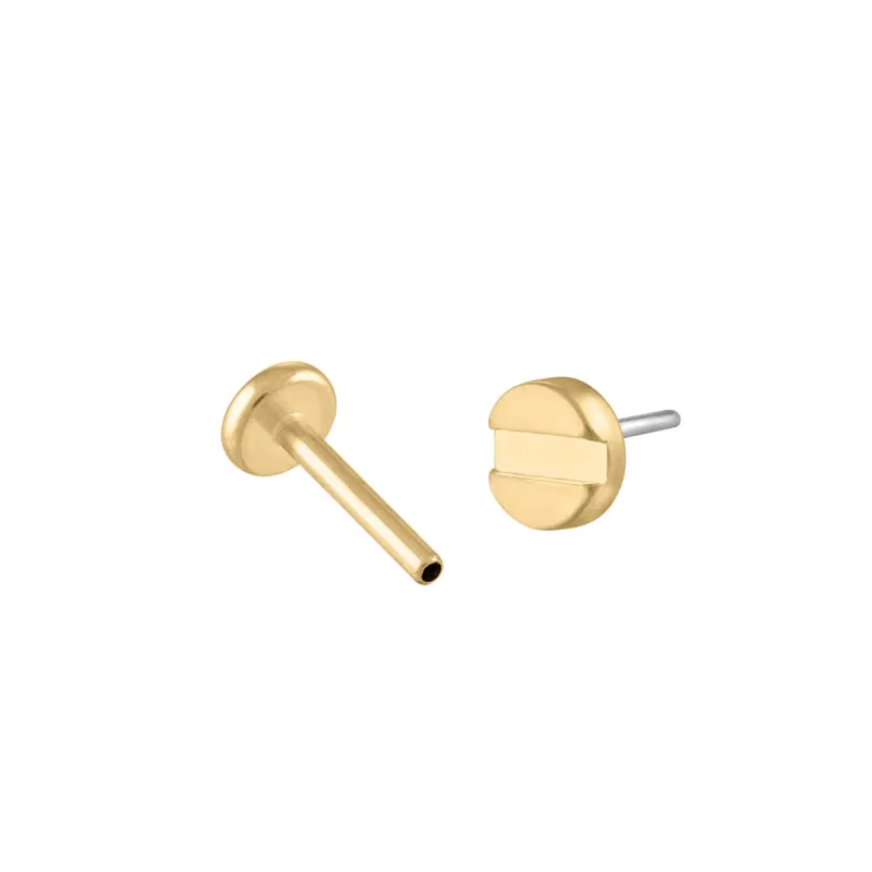 Sample Item: Bolt Push Pin Flat Back Earring sold by Maison Miru