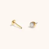 Tiny Crystal Push Pin Flat Back Earring sold by Maison Miru