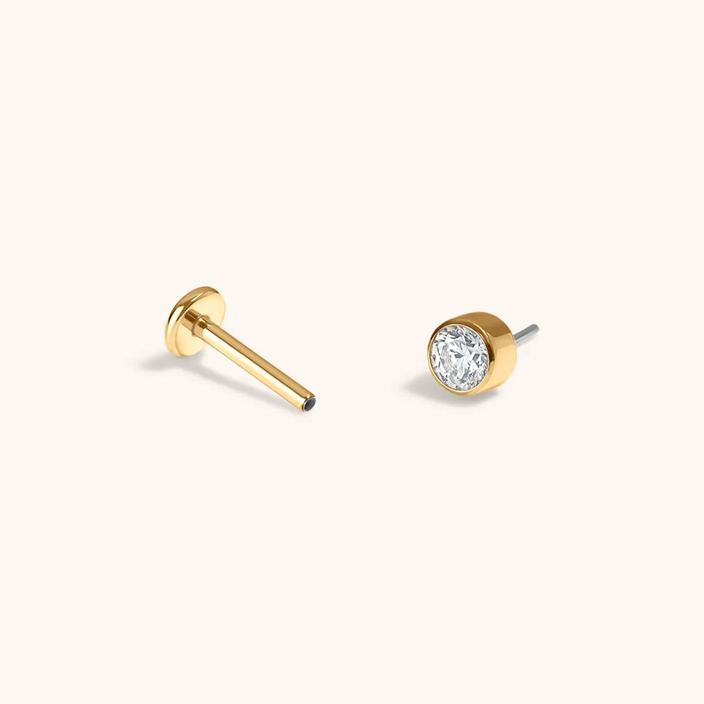 Tiny Crystal Push Pin Flat Back Earring sold by Maison Miru product image thumbnail 3
