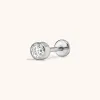 Tiny Crystal Push Pin Flat Back Earring sold by Maison Miru