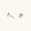 Tiny Crystal Push Pin Flat Back Earring sold by Maison Miru