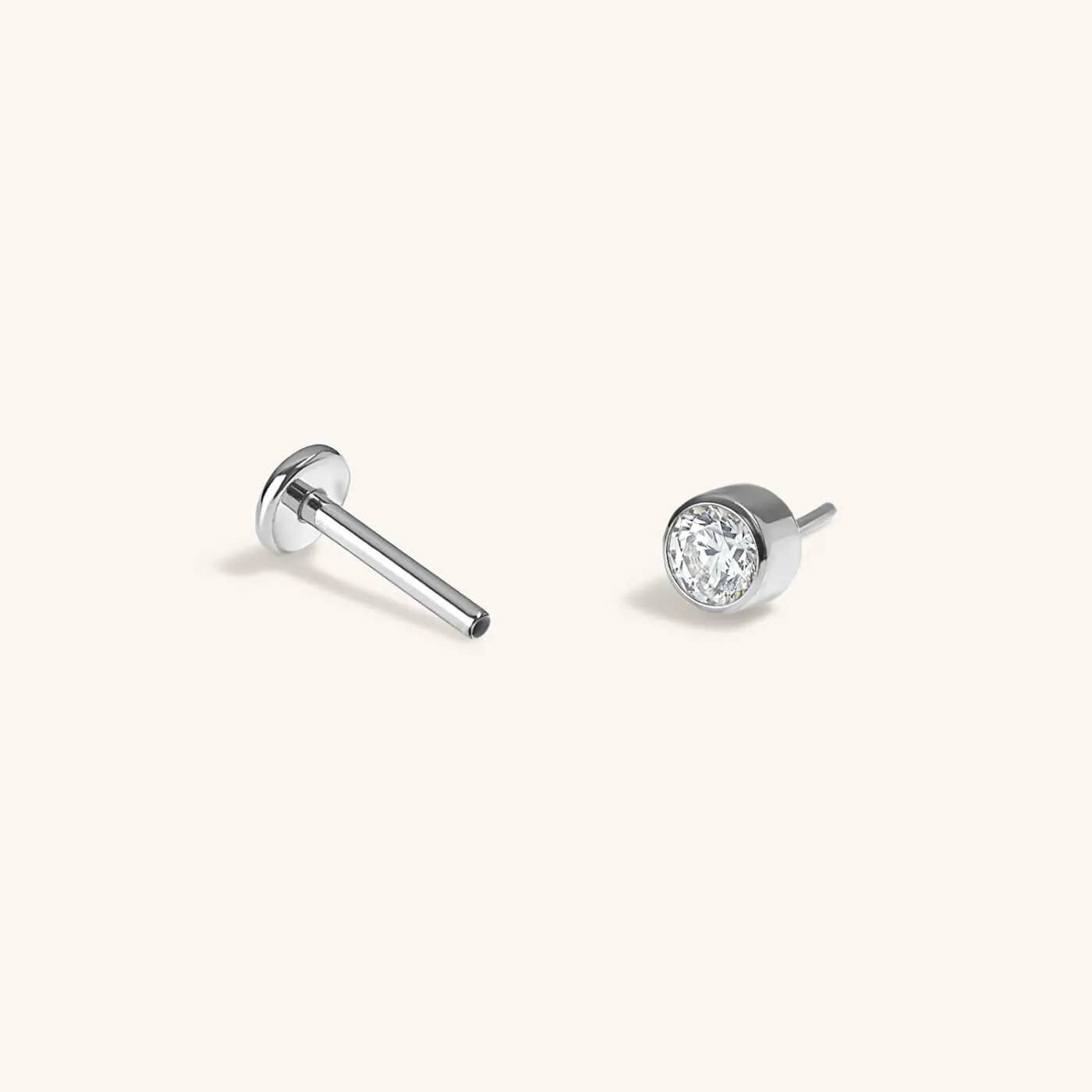 Tiny Crystal Push Pin Flat Back Earring sold by Maison Miru product image thumbnail 5