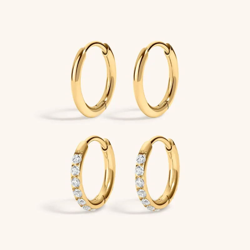 Everyday Hoop Duo in Titanium sold by Maison Miru