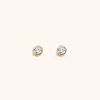 Tiny Crystal Studs in Titanium sold by Maison Miru
