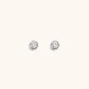 Tiny Crystal Studs in Titanium sold by Maison Miru