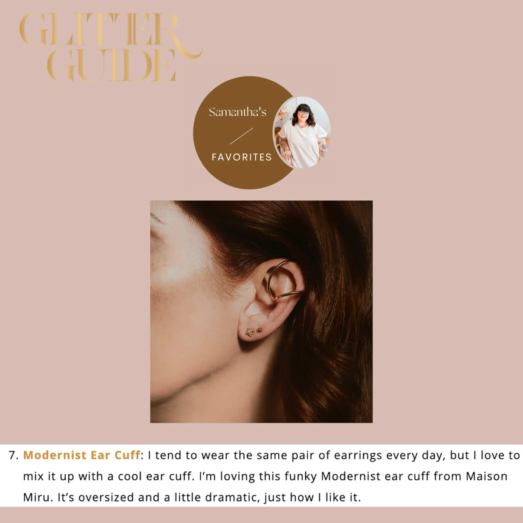 Modernist Ear Cuff sold by Maison Miru product image thumbnail 4