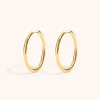 Classic 1" Hoops in Titanium sold by Maison Miru
