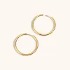Classic 1" Hoops in Titanium sold by Maison Miru