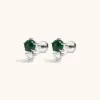 Jade and White Topaz Nap Earrings sold by Maison Miru
