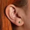 Jade and White Topaz Nap Earrings sold by Maison Miru