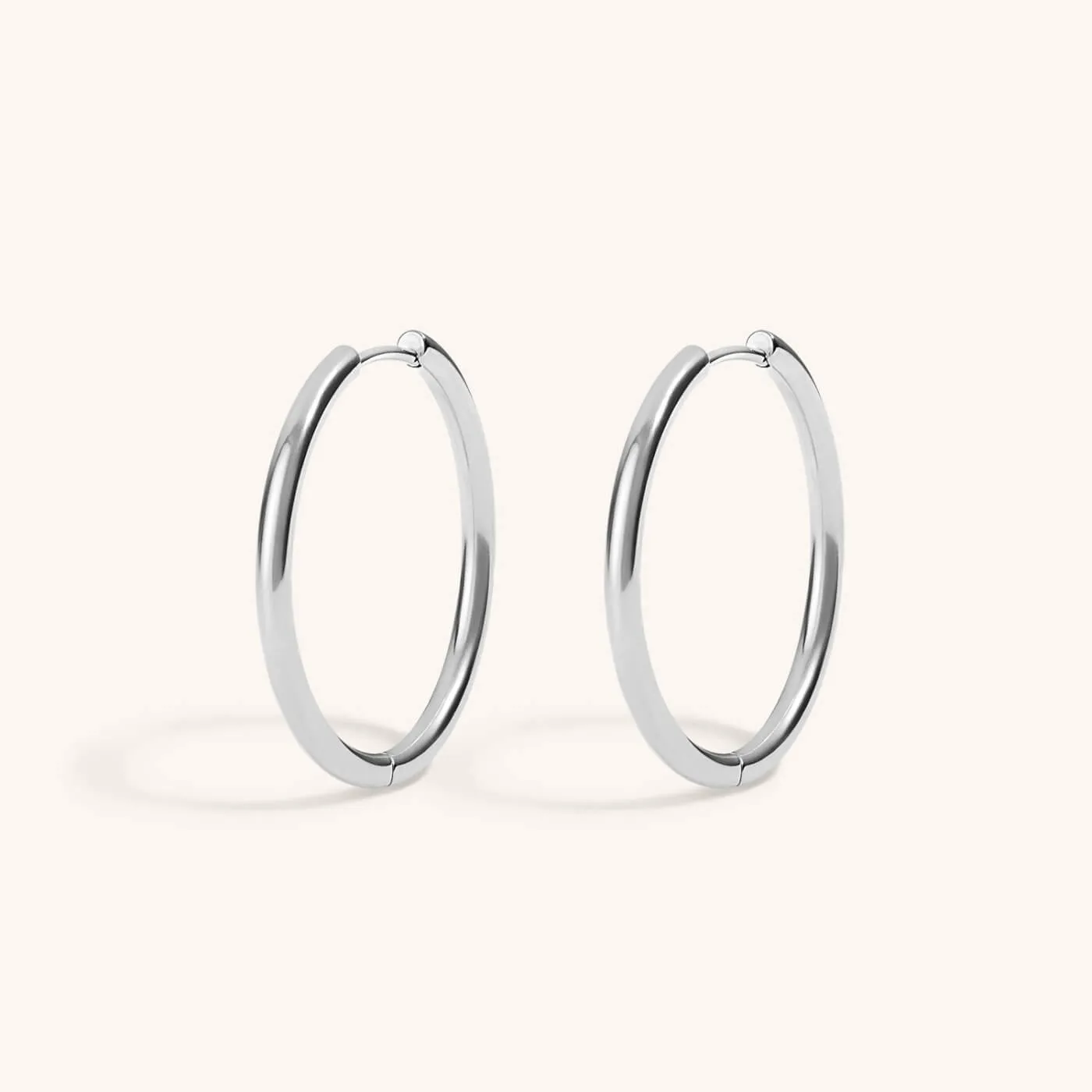 Classic 1" Hoops in Sterling Silver sold by Maison Miru