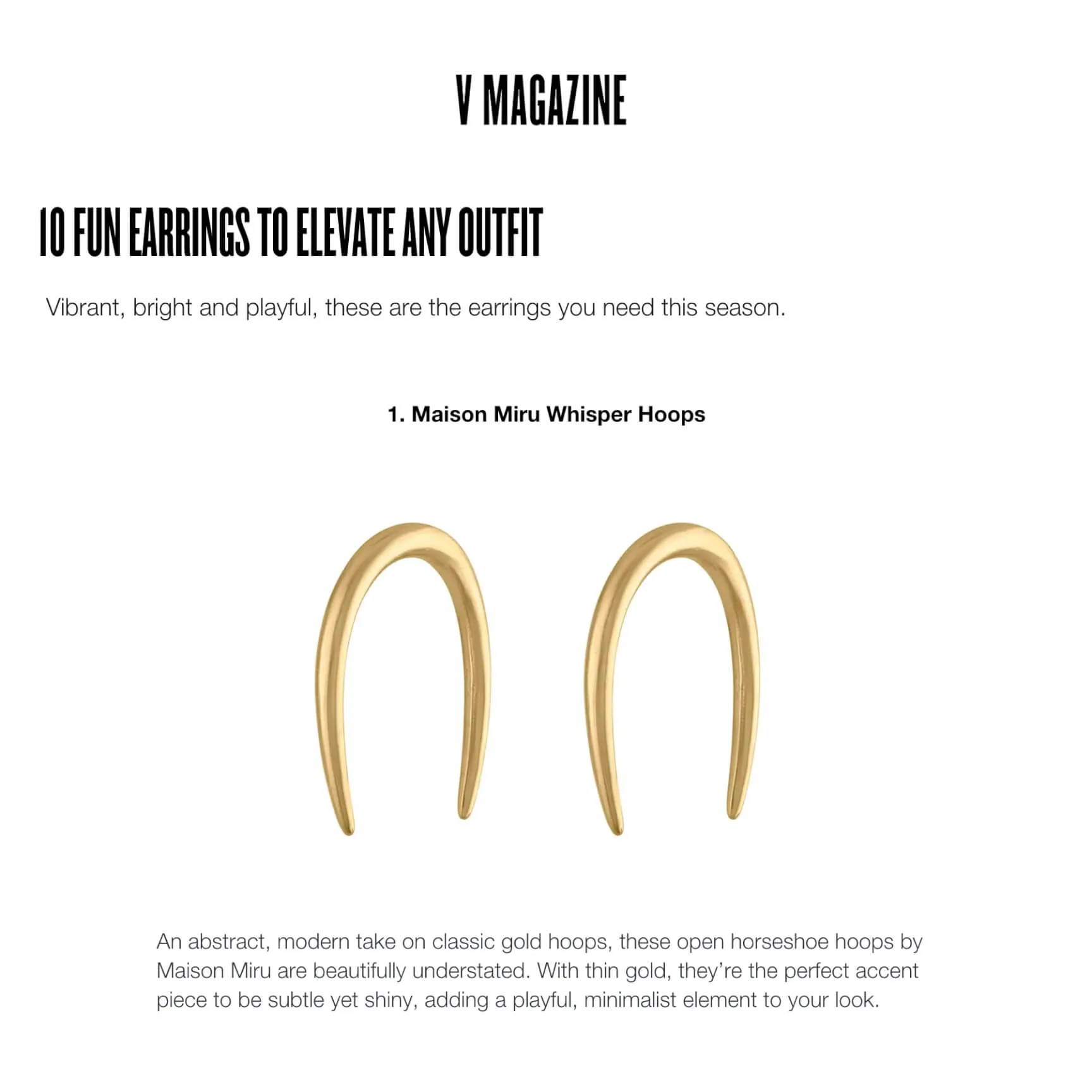 Whisper Open Hoop Earrings sold by Maison Miru product image thumbnail 4