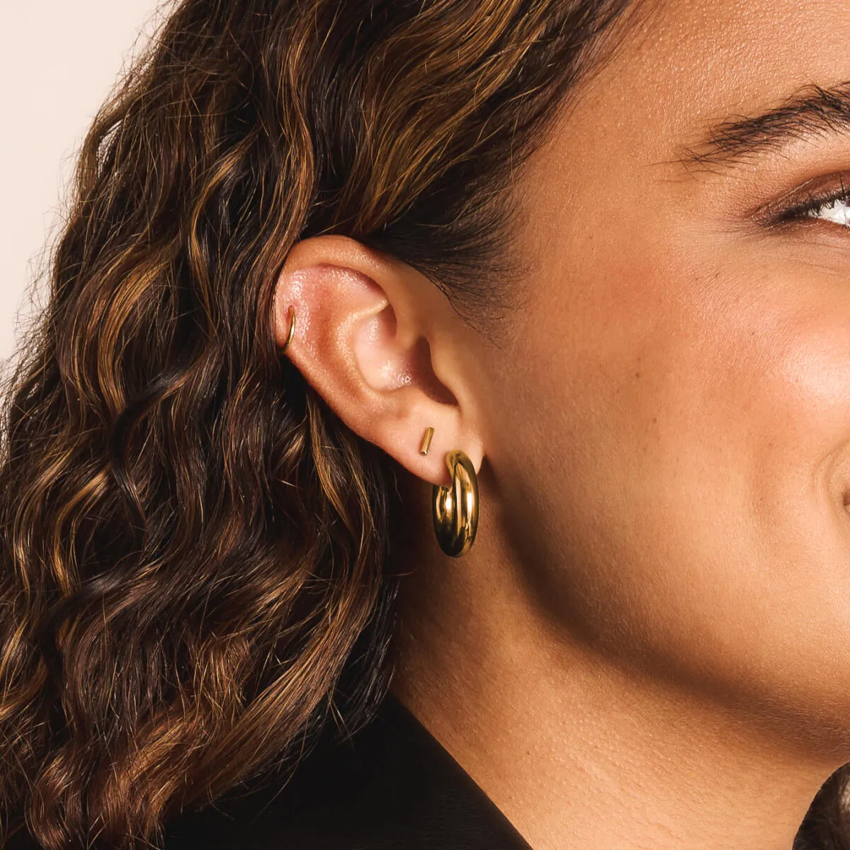 Mini Every Body Hoops in Titanium sold by Maison Miru product image thumbnail 2