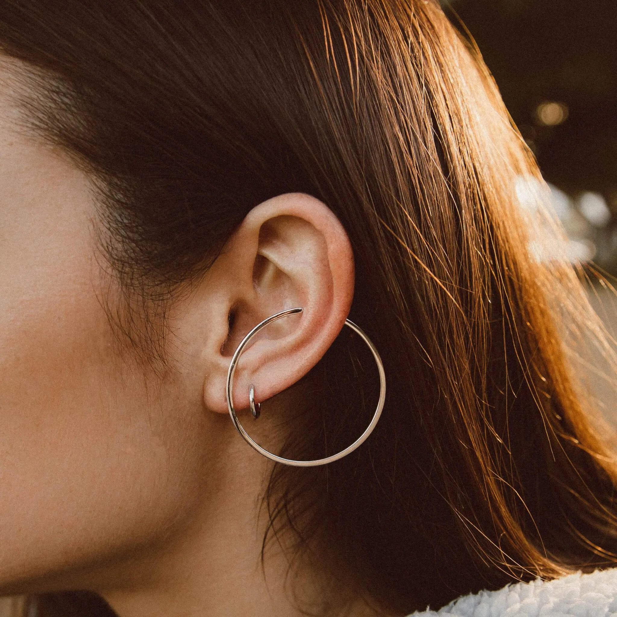 Classic Huggie Hoops in Sterling Silver sold by Maison Miru product image thumbnail 2