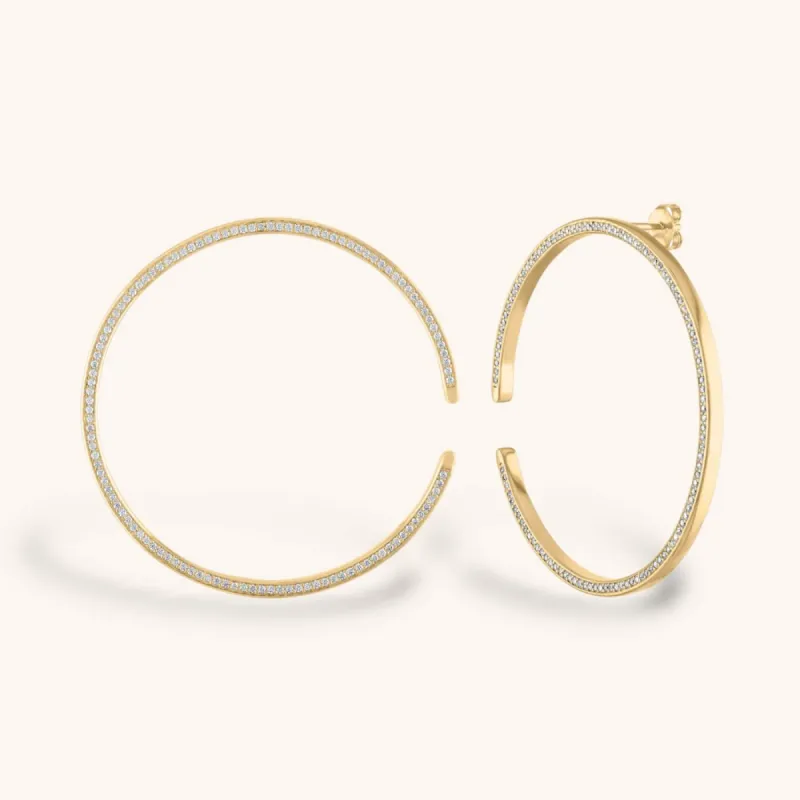 Sample Item: Large Celestial Illusion Hoops sold by Maison Miru