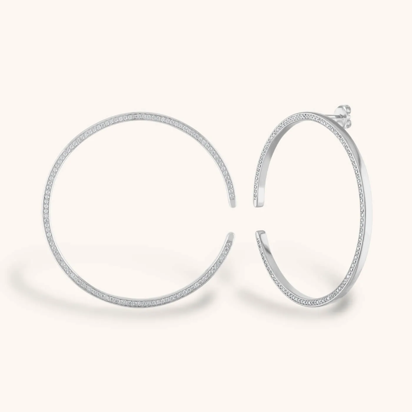 Sample Item: Large Celestial Illusion Hoops in Sterling Silver sold by Maison Miru