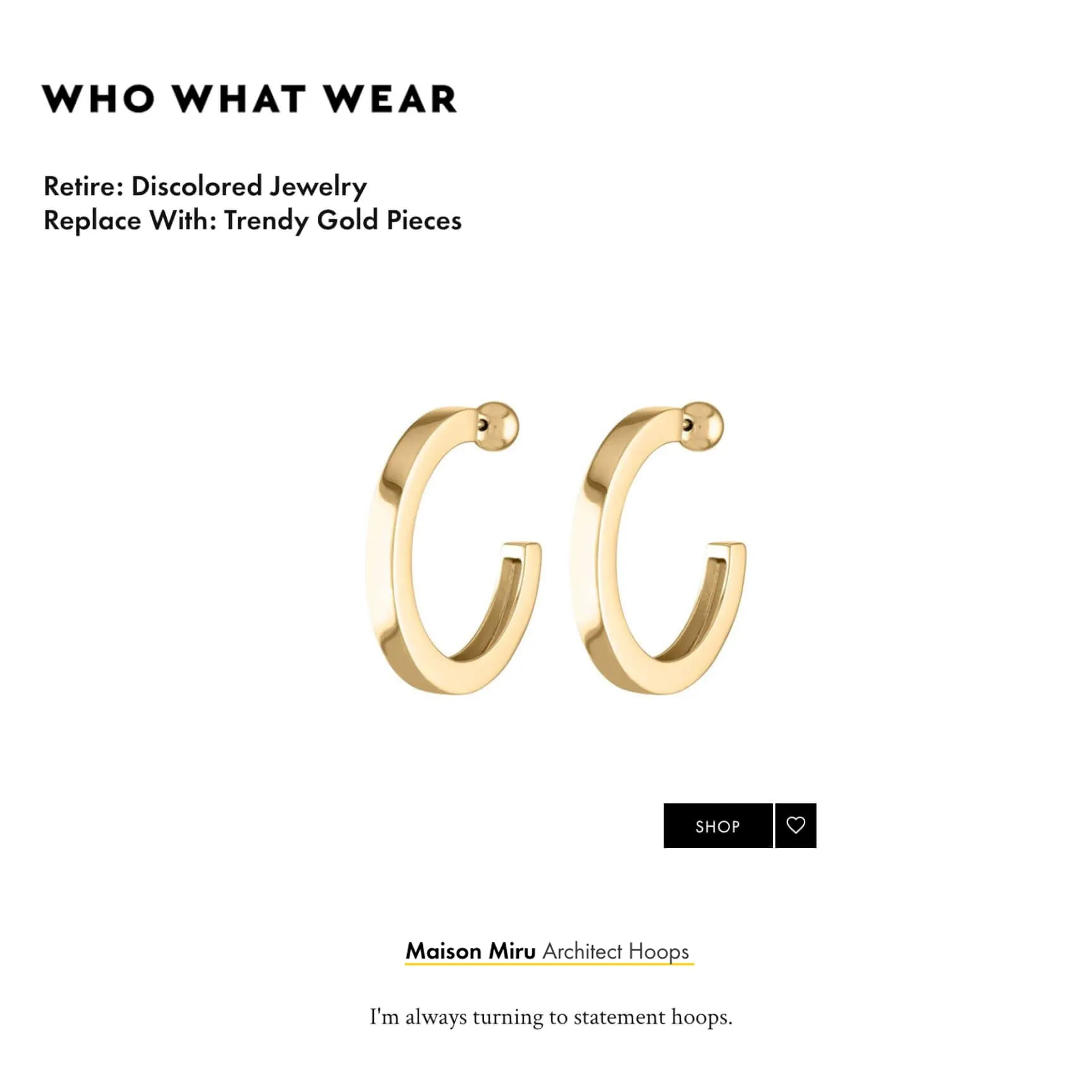 Sample Item: Architect Hoops sold by Maison Miru product image thumbnail 5