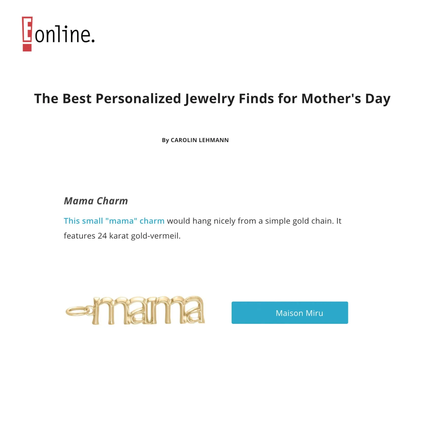 Sample Item: Mama Charm sold by Maison Miru product image thumbnail 5