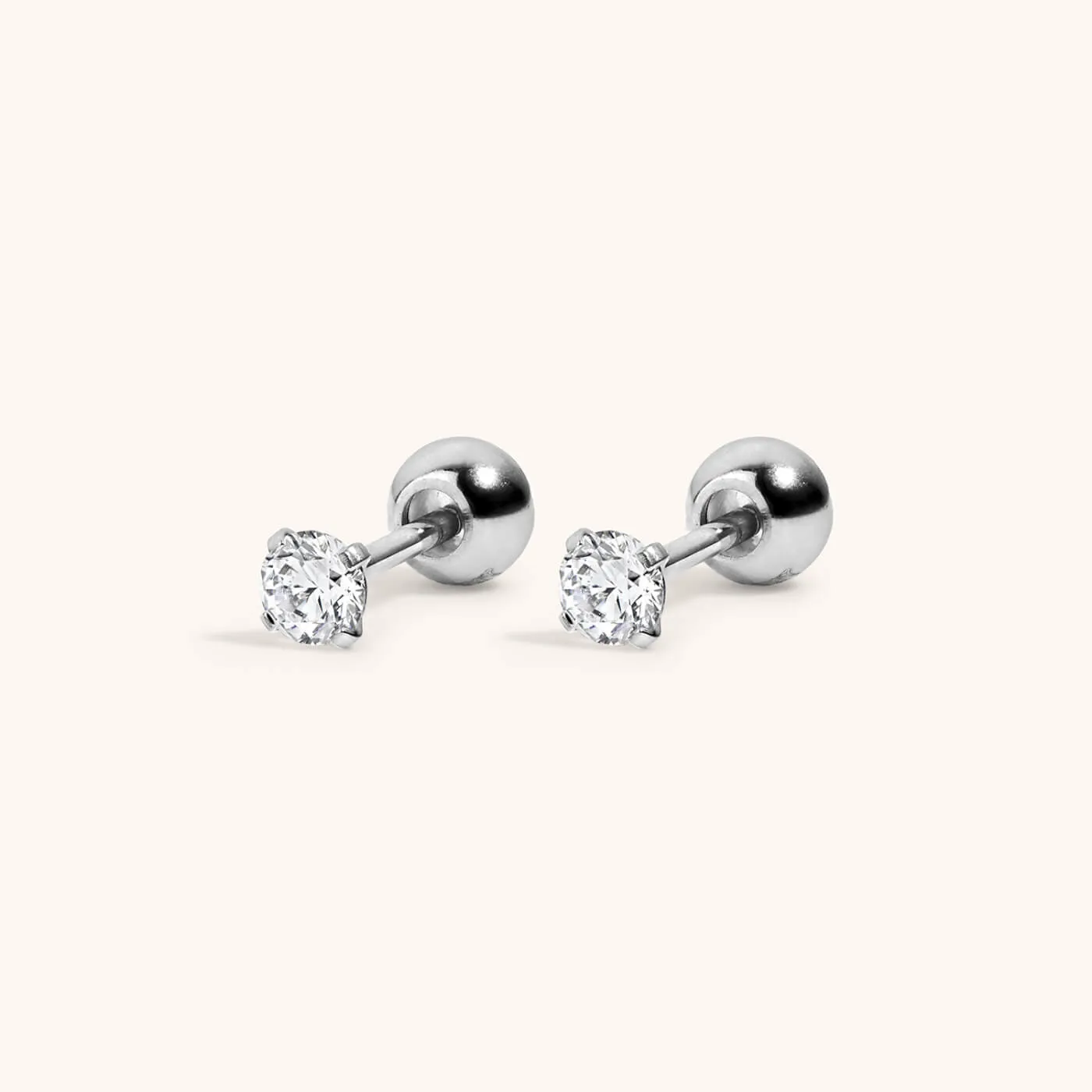 Sample Item: Celestial Crystal Studs in Titanium sold by Maison Miru product image thumbnail 3