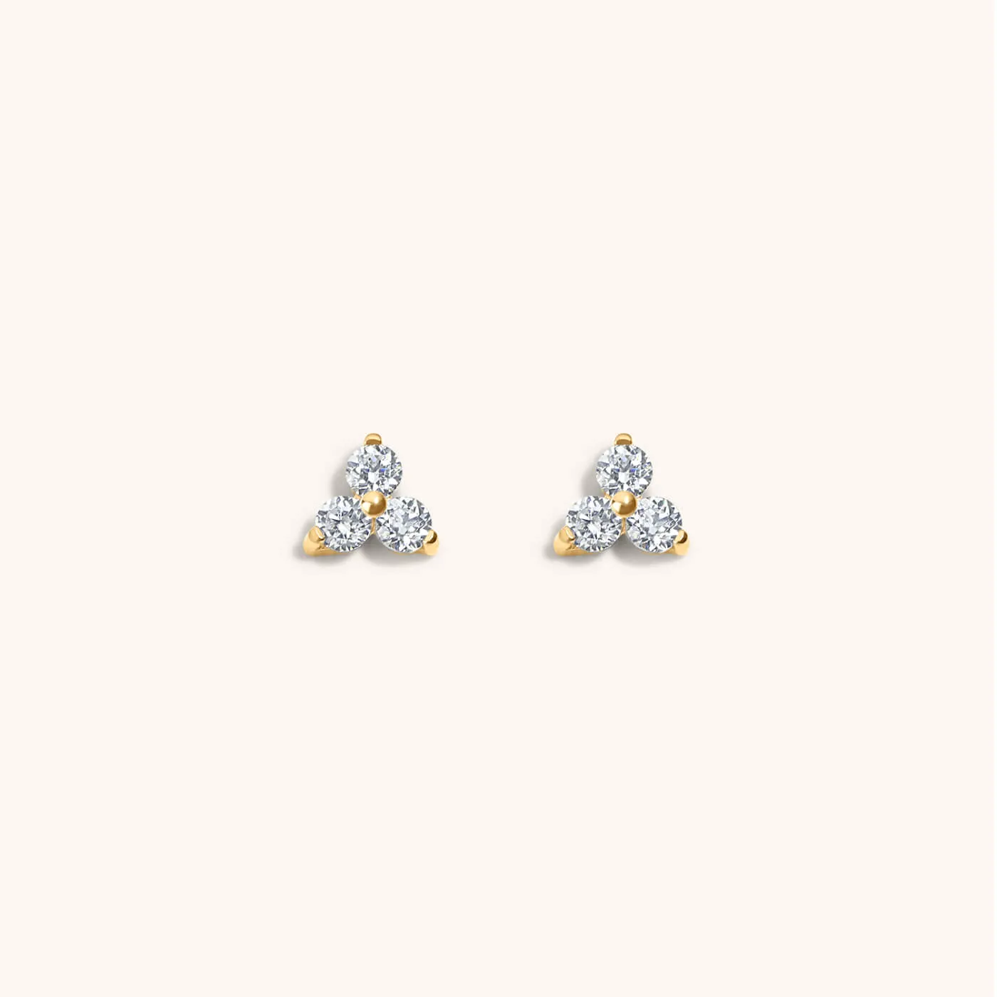 Sample Item: Mini Crystal Trinity Studs in Titanium sold by Maison Miru product image thumbnail 3