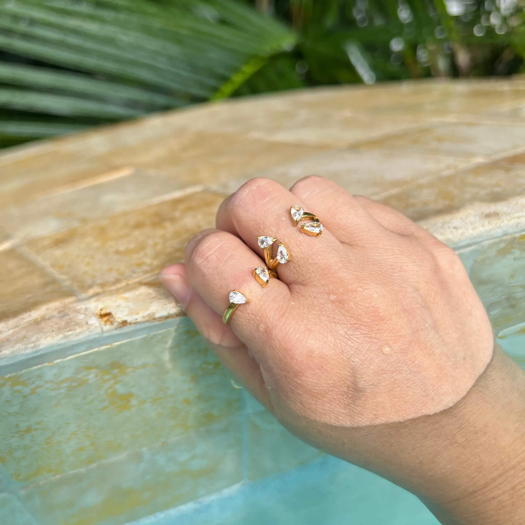 Sample Item: Floating Dewdrop Stacking Ring II sold by Maison Miru product image thumbnail 4