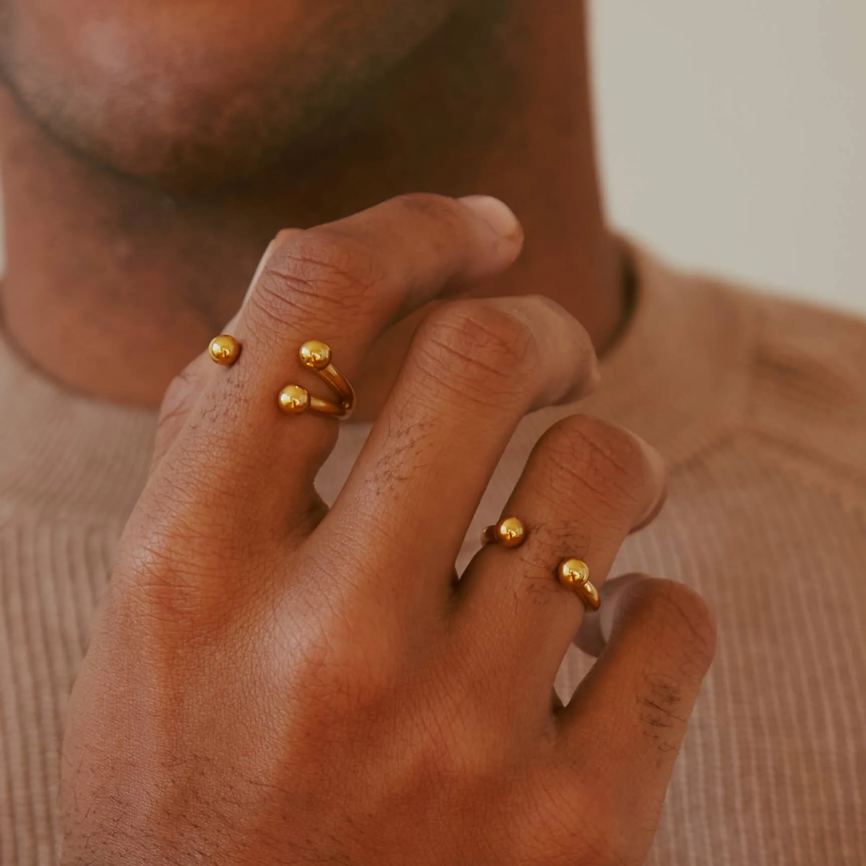 Sample Item: Floating Sphere Stacking Ring II sold by Maison Miru product image thumbnail 2