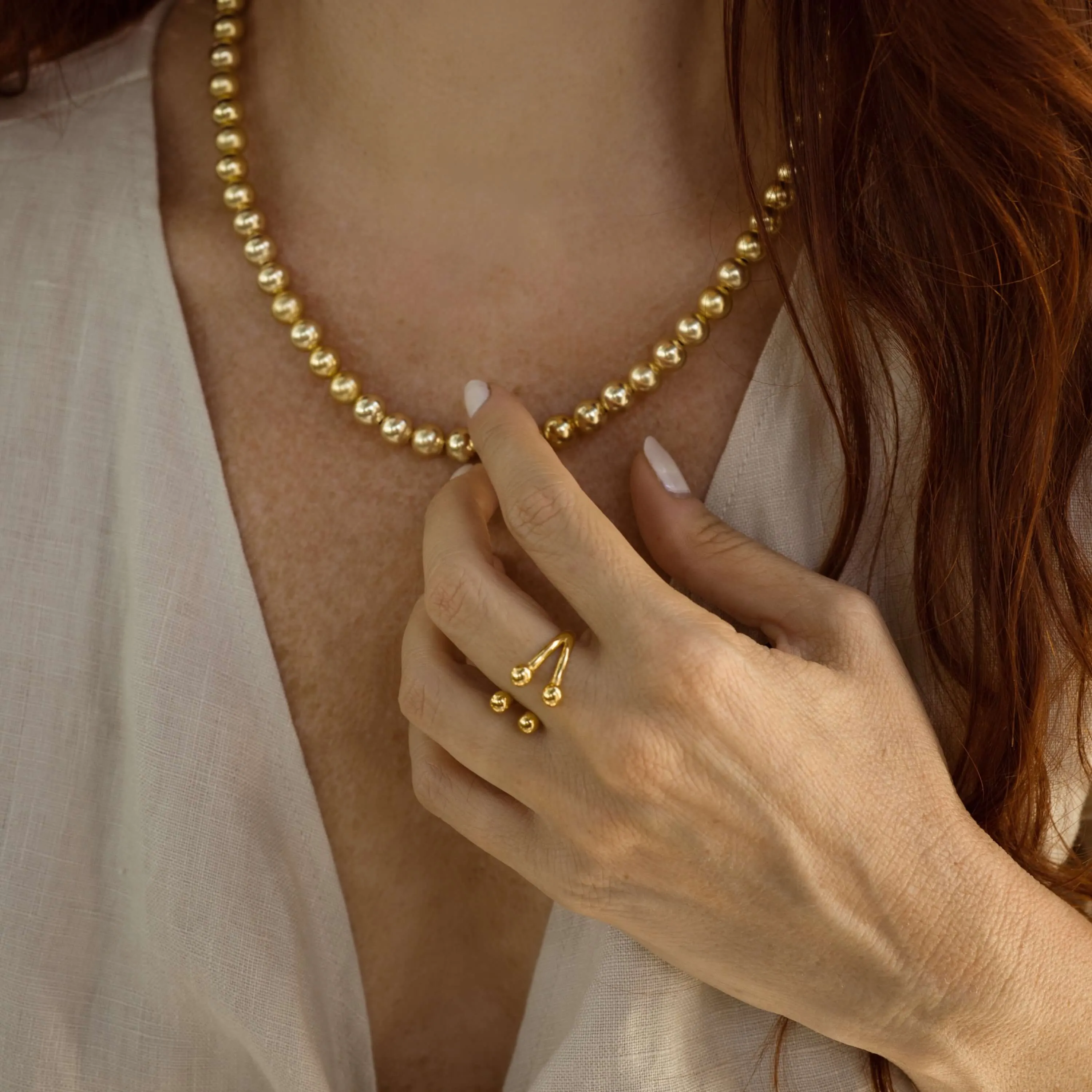 Sample Item: Floating Sphere Stacking Ring IV sold by Maison Miru product image thumbnail 2