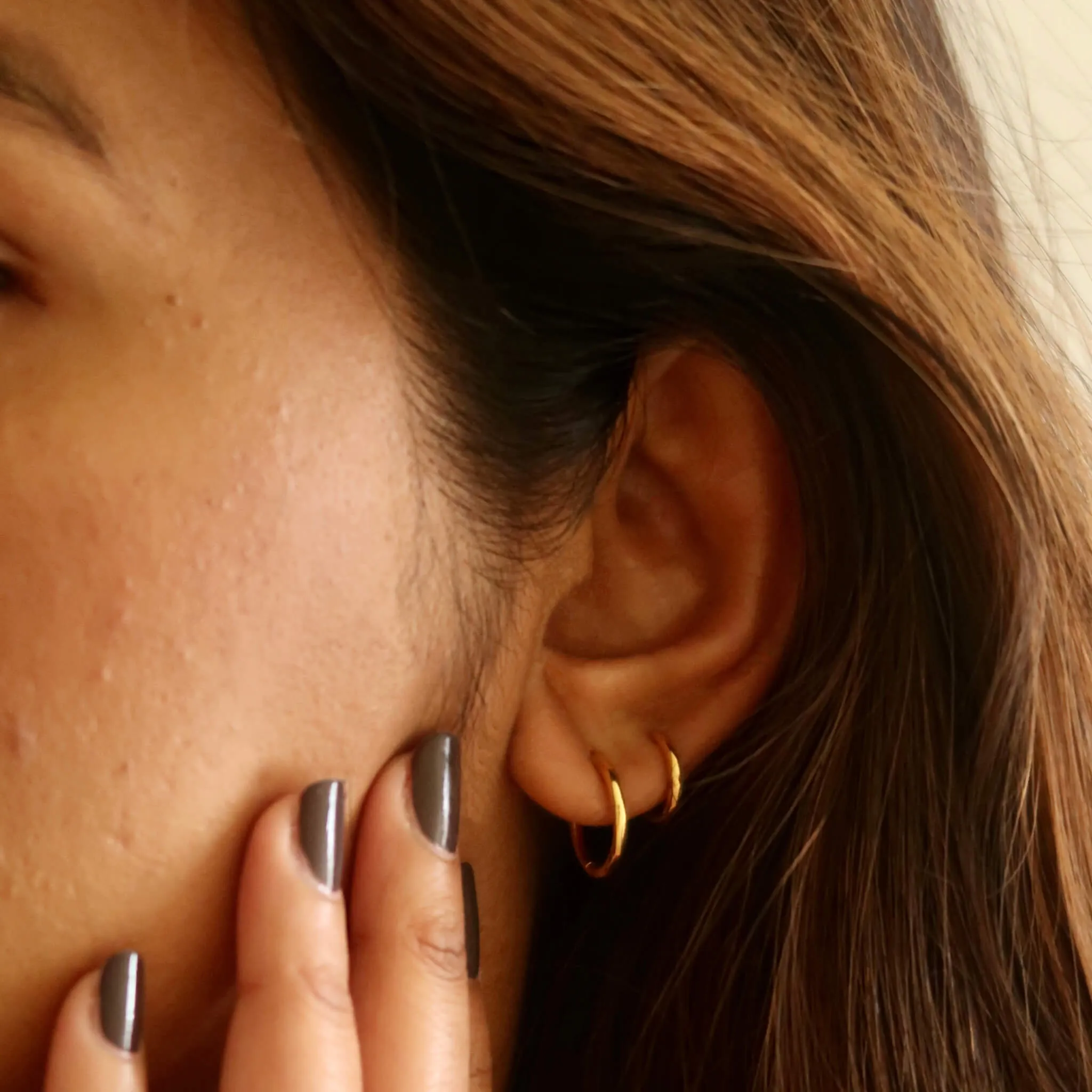 Sample Item: Classic Hoops in Titanium sold by Maison Miru product image thumbnail 2