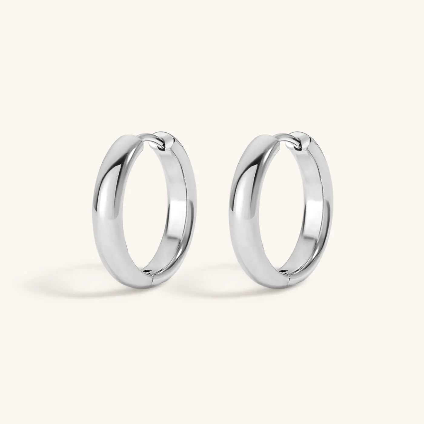 Sample Item: Bold Hoops in Titanium sold by Maison Miru product image thumbnail 5