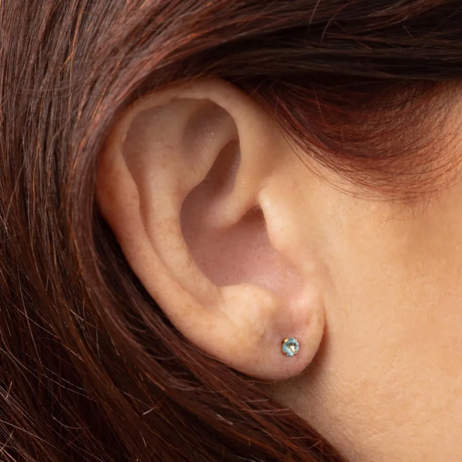 Sample Item: Aquamarine Nap Earrings sold by Maison Miru product image thumbnail 2