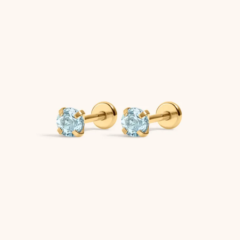 Sample Item: Aquamarine Nap Earrings sold by Maison Miru