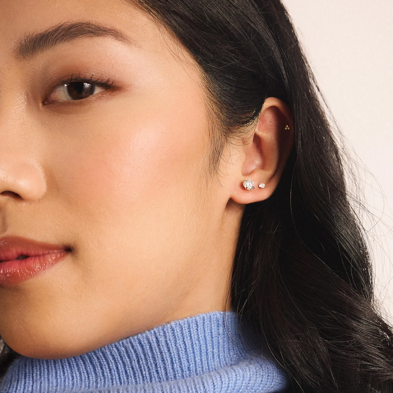 Sample Item: Moissanite Nap Earrings sold by Maison Miru product image thumbnail 3