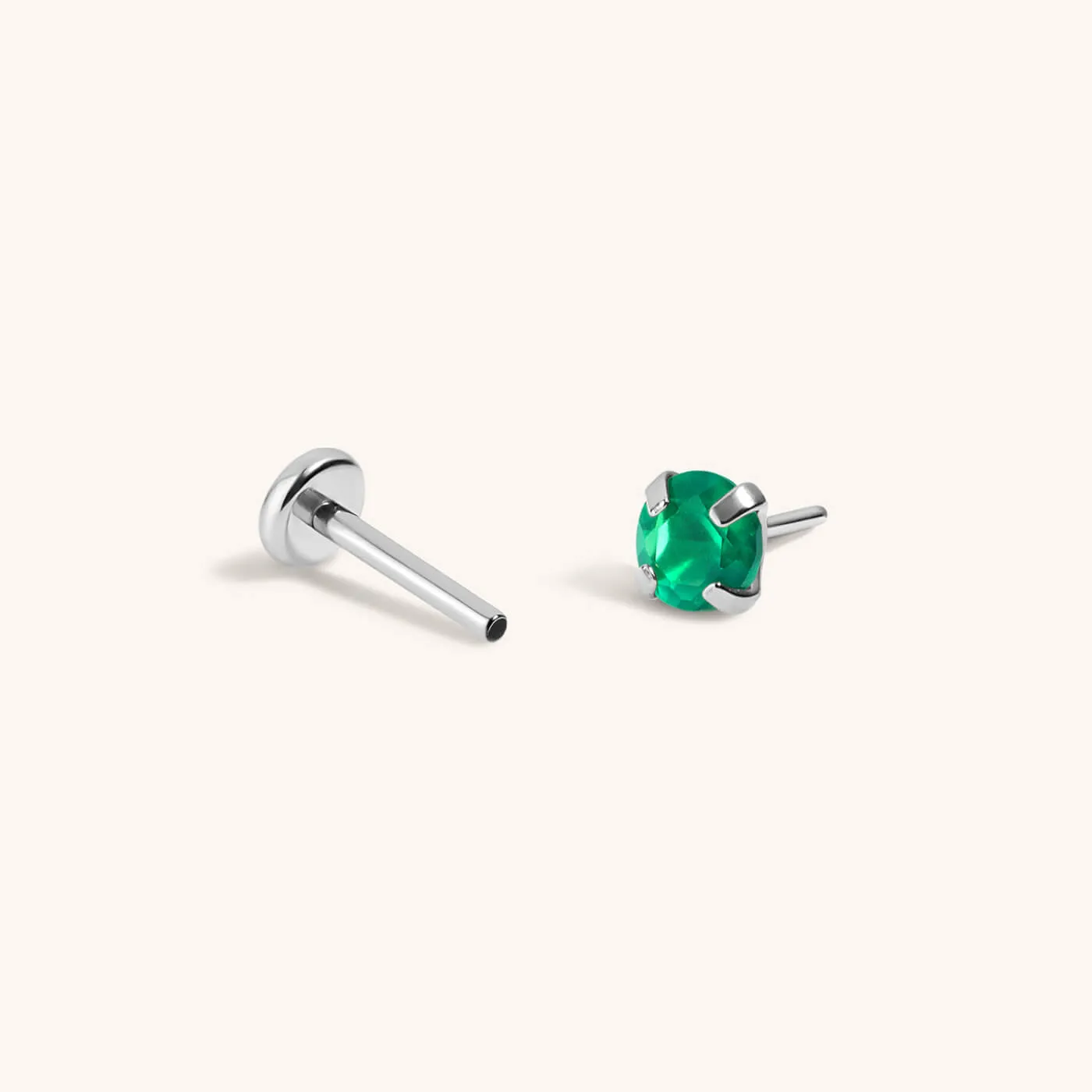 Sample Item: Green Chalcedony Nap Earrings sold by Maison Miru product image thumbnail 5