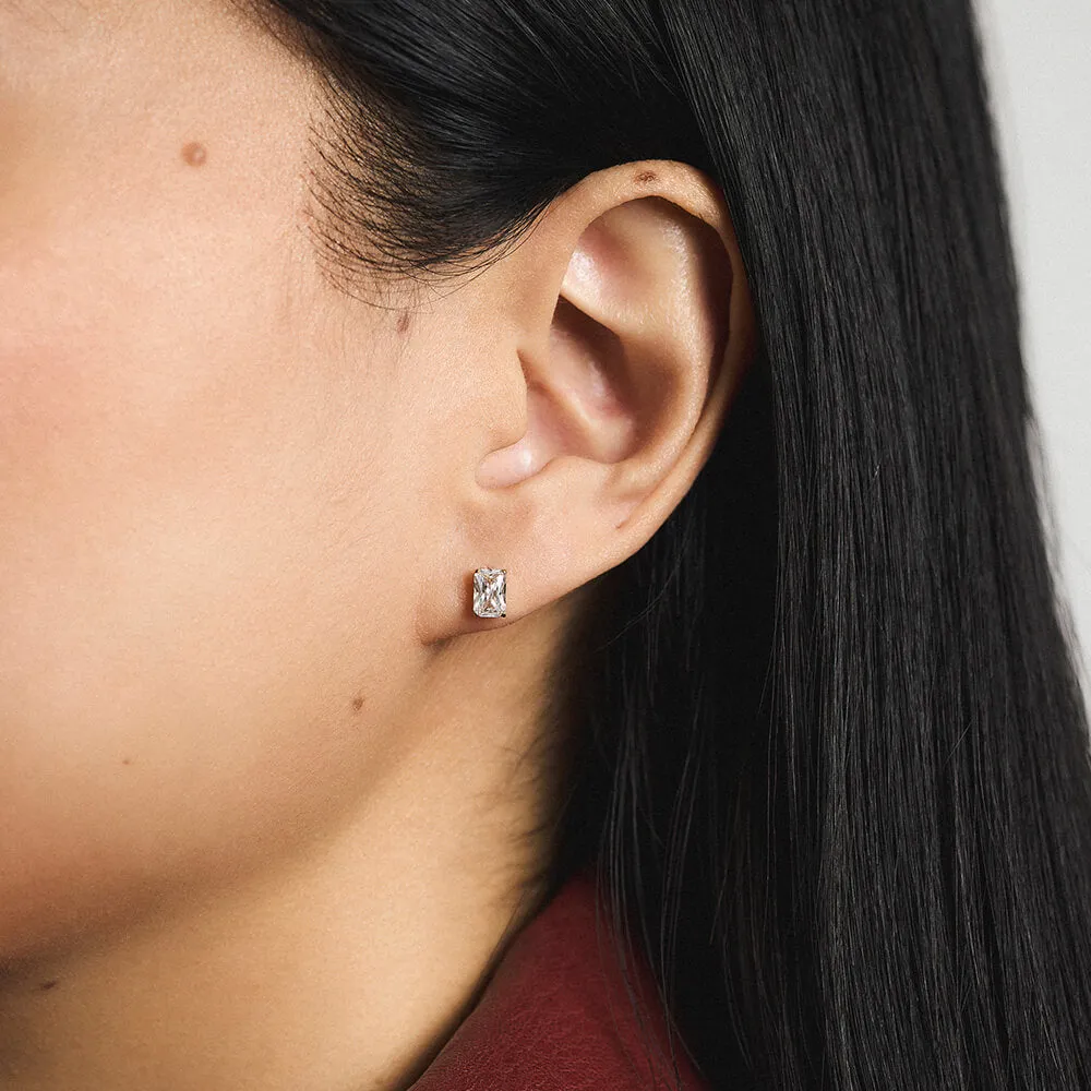 Celestial Crystal Emerald Cut Nap Earrings sold by Maison Miru product image thumbnail 2