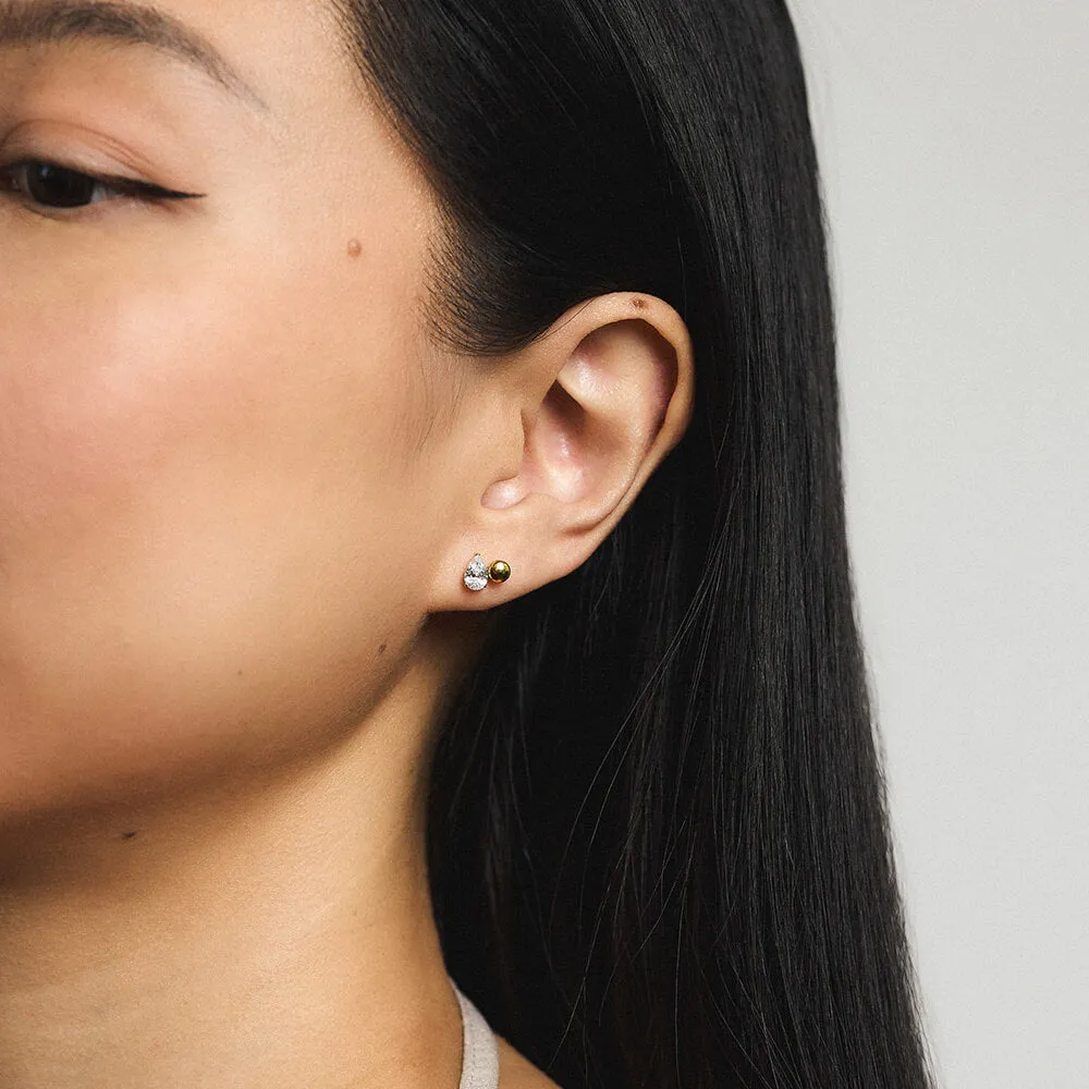 Toi Et Moi Sphere and Pear Nap Earrings sold by Maison Miru product image thumbnail 2