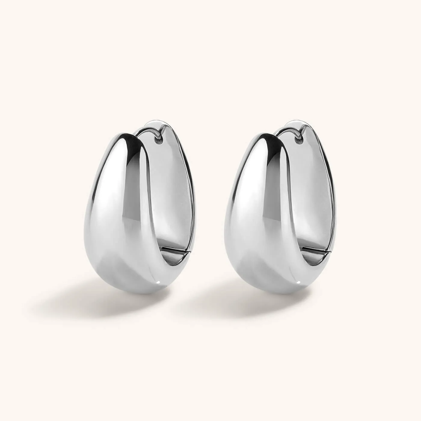 Dewdrop Hoops in Titanium sold by Maison Miru product image thumbnail 4