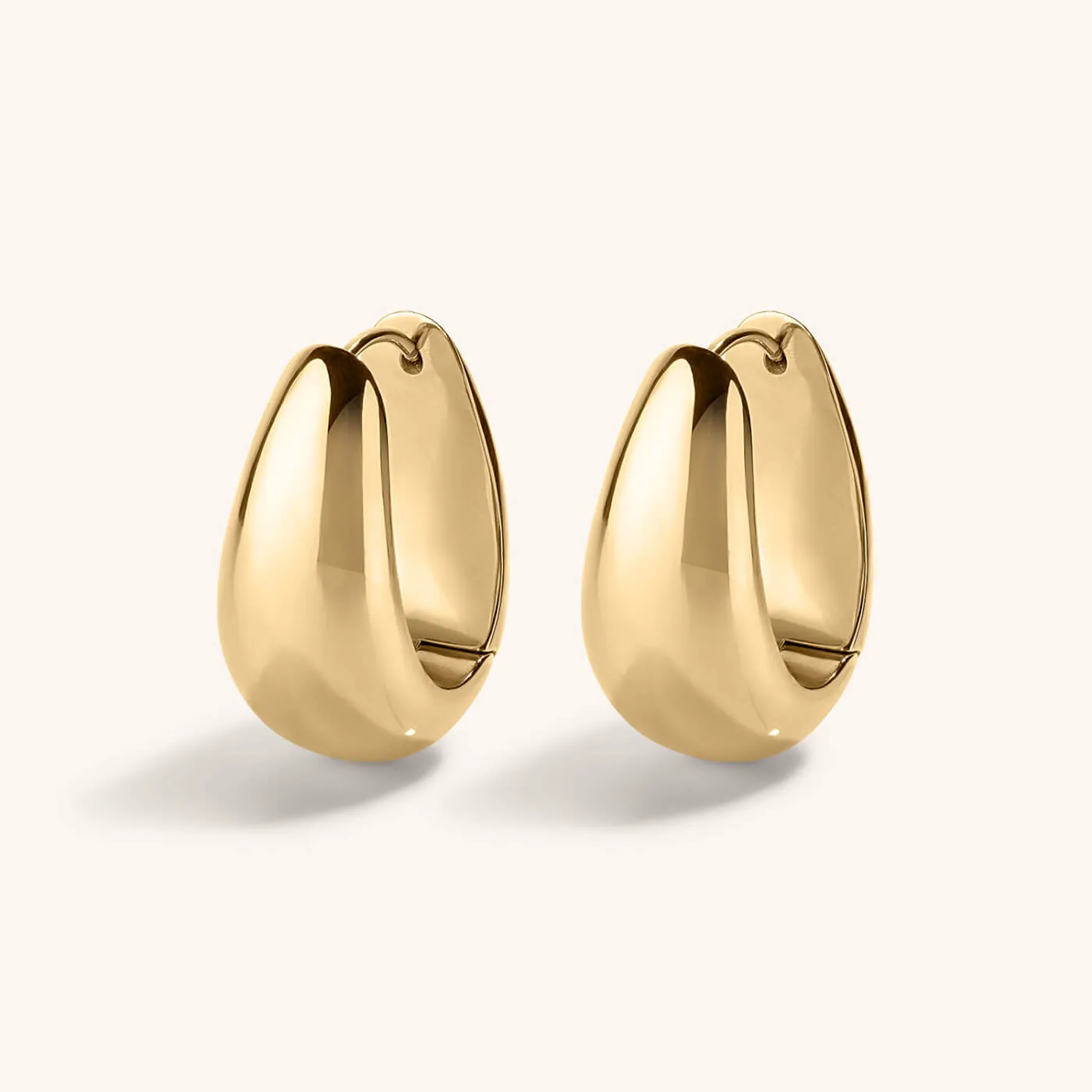 Dewdrop Hoops in Titanium sold by Maison Miru