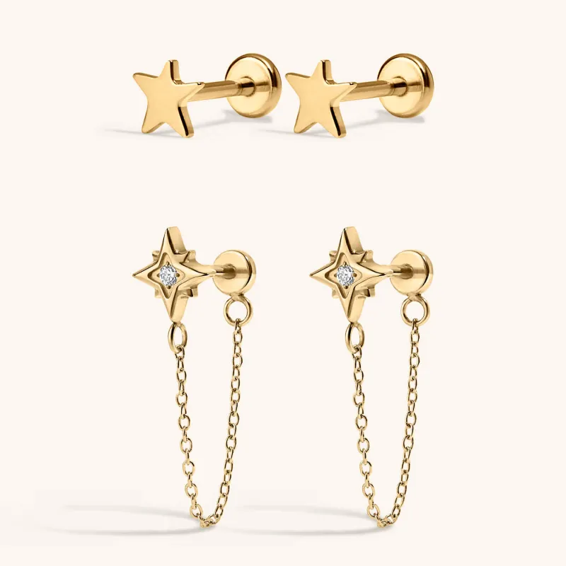 Shooting Star Nap Earrings Duo sold by Maison Miru