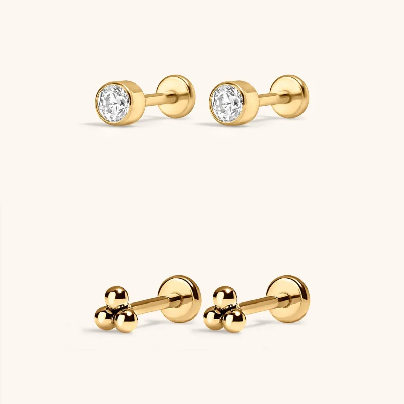 Minimalist Nap Earrings Duo sold by Maison Miru