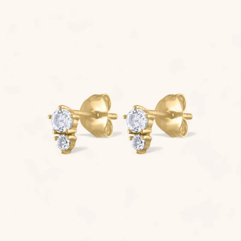 Sample Item: Gaia Crystal Studs in 14k Gold sold by Maison Miru