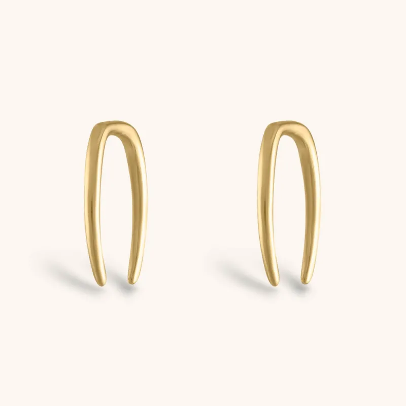 Sample Item: Whisper Open Hoop Earrings in 14k Gold - 18G sold by Maison Miru