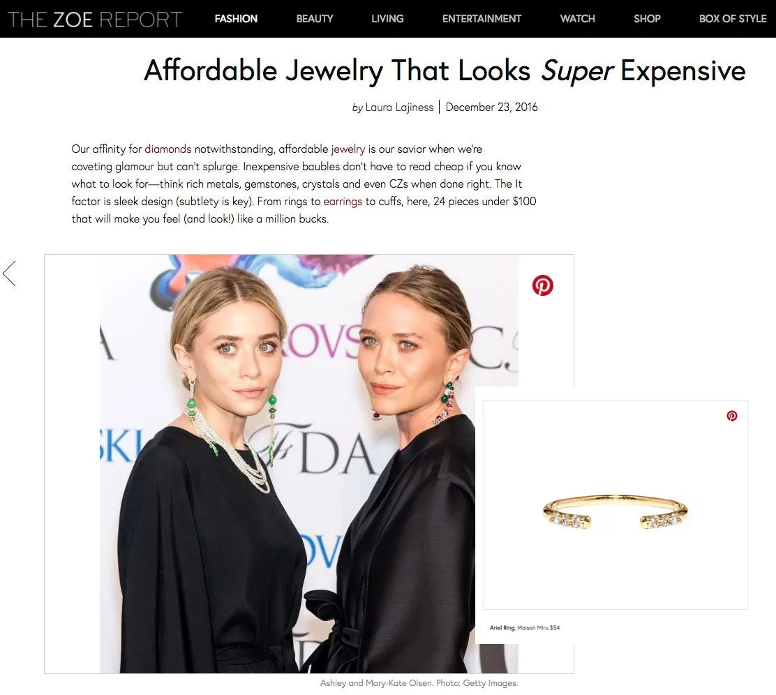 Sample Item: Ariel Ring in Sterling Silver sold by Maison Miru product image thumbnail 4