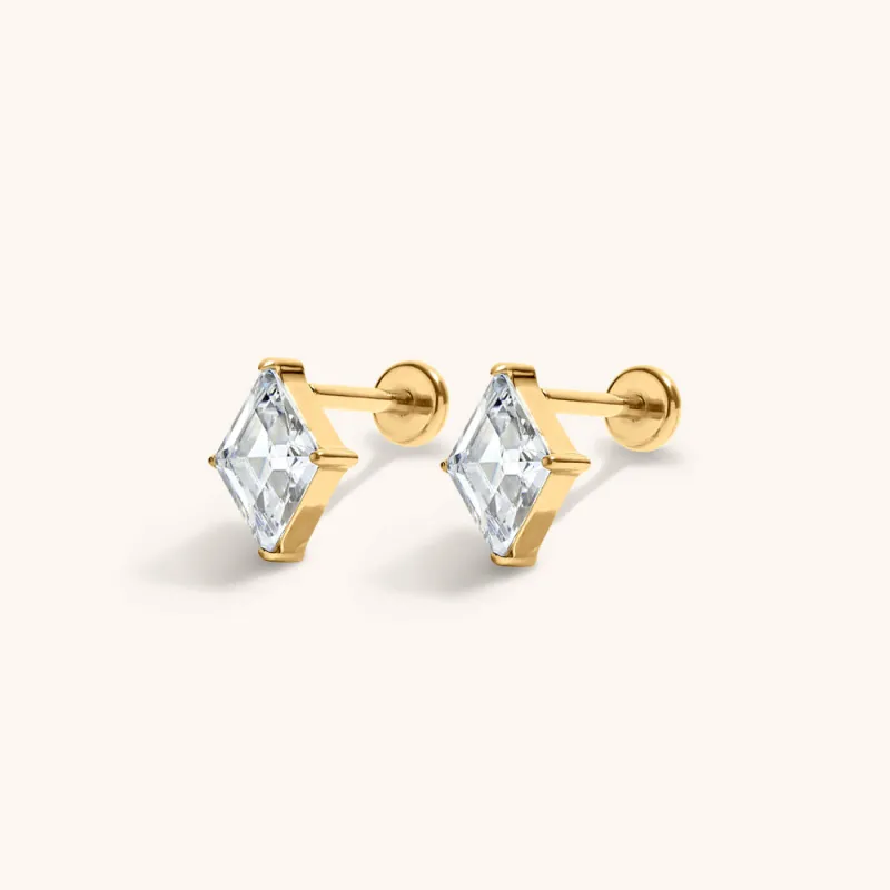 Celestial Crystal Lozenge Nap Earrings sold by Maison Miru