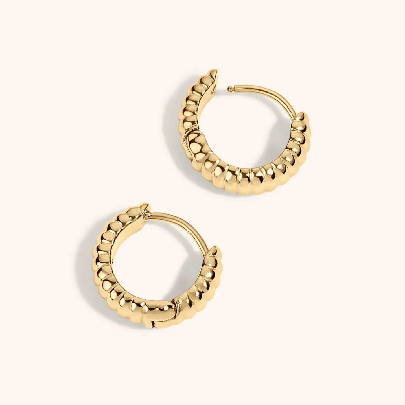 Plisse Huggie Hoops, 13mm sold by Maison Miru product image thumbnail 3