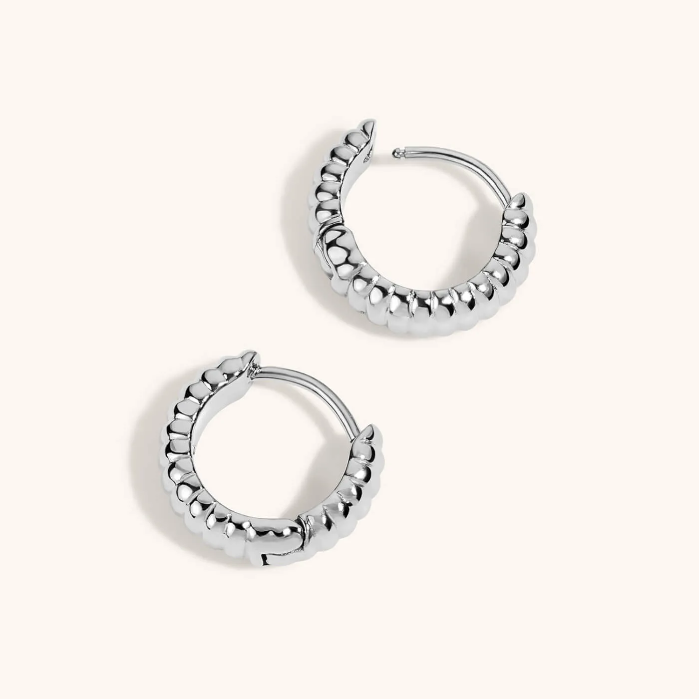 Plisse Huggie Hoops, 13mm sold by Maison Miru product image thumbnail 5